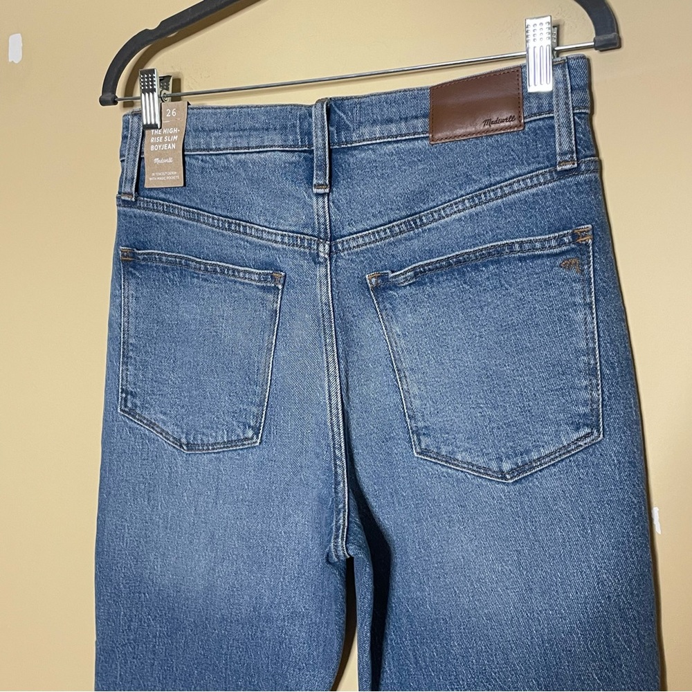 Madewell The High Rise Slim Boy Jean in Neal Wash Tencel Denim Edition - Picture 7 of 16